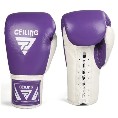 Cowhide Leather Boxing Gloves Lace Up